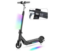 E-RIDES Trottinette Electrique Enfants 6-12 Ans, Lumières Arc-en-Ciel Colorées, Autonomie de 7 km, Vitesse et Hauteur Réglables, Cadeau pour Enfant et Adolescent