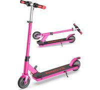 E-RIDES Trottinette Électrique pour Enfants 150W de 6-16 Ans, Écran LED, Trottinette Pliable Légère avec 3 Vitesses et Hauteurs Réglables, Jusqu'à 18 km/h, Idée Cadeau pour Enfant & Adolescent (Rose)