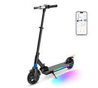 E-RIDES Trottinette électrique pour Enfants 8-16 Ans,8'' Trottinette Electrique Enfant Pliable à Hauteur Réglable,Vitesse Max 25 KM/H,Affichage LED,Lumières LED Colorées, pour Enfants et Adolescents