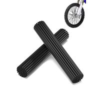 E-riding Lot de 72 couvres-rayons, convient aux jantes de 20,3 cm à 53,3 cm - Protection et décoration pour rayons, vélos, fauteuils roulants et accessoires de moto tout terrain - Noir