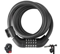 E Roller Schloss,5-stellige Fahrradschloss Kabelschloss 120cm/12mm Kabelschloss Hochsicheres Anti-Diebstahl-Zahlenschloss mit Schließbügel für Xiaomi M365/Pro2/Ninebot Scooter/Fahrrad/Motorrad Schloss