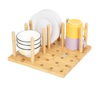 E-ROOM TREND Organisateur de Tiroir en Panneau Perforé | Plateau Organisateur D’assiettes en Bois Réglable | Pour la Vaisselle Tiroir à Vaisselle Récipient Alimentaire Ustensiles de Cuisine (DD212)