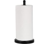 E-ROOM TREND Porte-Rouleau de Cuisine de Papier Essuie-Tout Base Lourde Distributeur de Serviettes en Papier en Métal Robuste Cuisine Robuste de Bain Organisateur Porte-mouchoirs Noir Mat (A076)