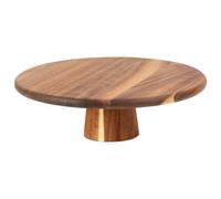 E-ROOM TREND Présentoir à cupcakes en bois à 1 niveau | Grand | Support à dessert en bois avec piédestal | Plateau de service | Pour fête d'anniversaire thé de l'après-midi fête prénatale (MDP01L)