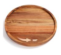 E-ROOM TREND Présentoir à cupcakes rotatif en bois | Présentoir à gâteaux à 1 niveau avec rotation à 360° | Support à dessert robuste et élégant | Assemblage facile | Pour fêtes, mariages, événements