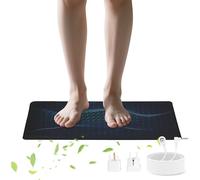 E-ROOM TREND Tapis de Mise à La Terre UE | avec semelle en caoutchouc conductrice antidérapante | pour un meilleur sommeil et un soulagement intérieur | énergie terrestre saine | 30 x 100 cm (GM30100)