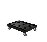 E. S. B. ESB Transporteur BASIC KU RC 612 x 814 noir ø 100 TPE 2 roulettes pivotantes 2 roulettes fixes Quantité:1
