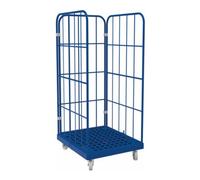 E. S. B. rolltainer® 1450 KU Chariot à plate-forme en plastique 724 x 815 mm bleu 3 côtés Quantité:1