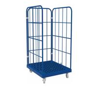 E. S. B. rolltainer® Fond en plastique 724 x 815 mm bleu 3 côtés Quantité:1
