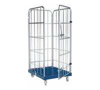 E. S. B. rolltainer® Plancher plastique 1460 KU bleu 724 x 815 mm 4 côtés Cr 3 Quantité:1