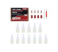 E-SDS Perles d'équilibre de pneu de 56,7 g x 12 perles pour équilibre, perles d'équilibrage des pneus et des roues pour moto/voiture/camping-car avec outils d'installation