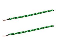 E Support™ 2 X Ruban Flexible Eclairage Lumi¨¨re vert Etanche 30cm 15 LED 12V pour Voiture V¨¦hicule