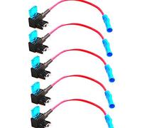 E Support 5 Pièces Fusible de Voiture 12V 24V Add-A-Circuit Porte-Fusible Adaptateur Ajouter un Circuit Piggy Tap ACS Porte Lame Style Fusible 15A