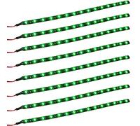 E Support™ 8 X Ruban Flexible Eclairage Lumi¨¨re vert Etanche 30cm 15 LED 12V pour Voiture V¨¦hicule