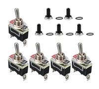 e support de voiture Univeral Heavy Duty 20 A 125 V Rocker Interrupteur à bascule en métal étanche de coffre Cap 12 mm Lot de 5