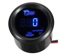 E Support Jauge de Température d'huile électrique Lumière LED Bleue Numérique Jauge de Température de Huile Outil Universel Instrument de Mètre 2" 52mm