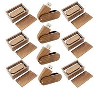 E.T. INSIDE Clé USB Lot de 10, 64 Go Mémoire USB en Bois USB Flash Drive avec Coffrets Cadeaux en Bois pour la Photographie Cadeau de Mariage