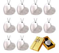 E.T. INSIDE Cristal Collier Coeur Clé USB 3.0 32 Go Fantaisie Pendrive USB 3.0 Flash Drive Données Stockage USB Mémoire Stick avec Boite Cadeau (Lot de 10)