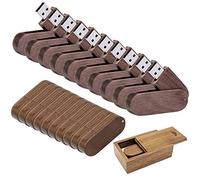E.T. INSIDE Lot de 10 USB 3.0 Flash Drive, en Bois de mémoire USB 3.0 Stick Pouce Disque 64 Go avec Boîtes en Bois pour la Photographie Cadeau de Mariage