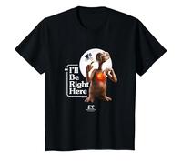 E.T. The Extraterrestrial I'll be Right Here Moon Glow T-Shirt, Enfant, Noir, 8 Ans