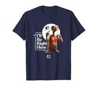 E.T. The Extraterrestrial I'll be Right Here Moon Glow T-Shirt, Homme, Bleu Marine, 5XL