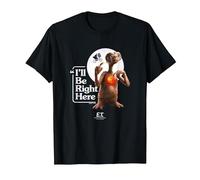 E.T. The Extraterrestrial I'll be Right Here Moon Glow T-Shirt, Homme, Noir, 4XL