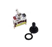 E-TEN1021 on off switch Miniature On Off Small SPST Toggle Switch Heavy Duty with Cover 12V 6 A/250 VAC 10 A/125VAC NWPNLXEA(E-TEN1021 With Cap)