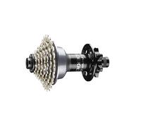 e*thirteen Sidekick Moyeu arrière - 32h, 148 x 12 mm, 7 SPD 9-24t DM Cassette, noir/argent sterling