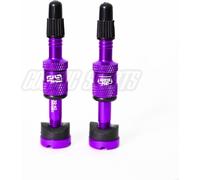 e*thirteen Valves Presta sans chambre à air à remplissage rapide, profondeur de jante 23-31mm, 2 pièces, aubergine