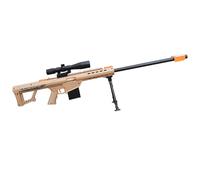 E-THOL Barrett 98k Lance-douille Soft-Head - Fusil à lunette jouet pour enfants | Modèle réaliste avec munitions Soft-Head | Incl. 10 douilles | Âge 3+ (Sable)