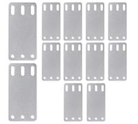 E Track 12 Pièces E Track Support Plaques | Support Solide avec Kit de Montage pour Fusible Systèmes Entrepôt Atelier
