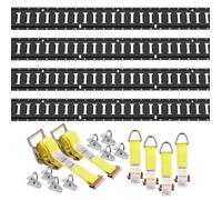 E-Track Kit d'arrimage - VEVOR - Kit Rails d'Arrimage E-Track Voie E 18PCS 1524 mm Remorque Cargo Fermée avec 4 Rails Acier
