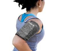 E Tronic Brassard de Sport pour Smartphone - Compatible avec Tous Les modèles de téléphones Portables - Gris - S