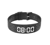 e-vibra Montre avec alarme vibrante, bracelet d'apprentissage de la propreté, montre rechargeable avec 15 alarmes quotidiennes, noir, Small