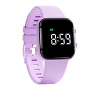 e-vibra Montre avec alarme vibrante, bracelet d'apprentissage de la propreté, montre rechargeable avec minuterie et 15 alarmes quotidiennes, violet