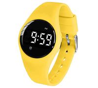 e-vibra Montre d'alarme vibrante, Montre de Rappel médical imperméable Wake Up Watch avec minuterie et 15 alarmes Quotidiennes. (Yellow)