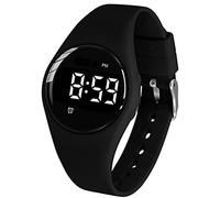 e-vibra Montre d'alarme vibrante, Montre de Rappel médical imperméable Wake Up Watch avec minuterie et 15 alarmes Quotidiennes. (Black)
