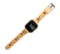 e-vibra Montre d'alarme vibrante, montre d'entraînement au pot étanche Montre de rappel médical avec minuterie (Peach Dinosaur)