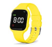 e-vibra Montre d'alarme vibrante, Montre d'entraînement au Pot étanche Montre de Rappel médical avec minuterie （Yellow