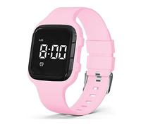 e-vibra Montre d'alarme vibrante, montre d'entraînement au pot étanche Montre de rappel médical avec minuterie (Baby Pink)