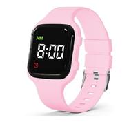 e-vibra Montre d'alarme vibrante, montre d'entraînement au pot étanche Montre de rappel médical avec minuterie (Rosa)