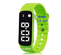 e-vibra Montre d'apprentissage de la propreté - Alarme vibrante silencieuse - Rappel médical - avec minuterie et 12 alarmes quotidiennes (vert - petit)