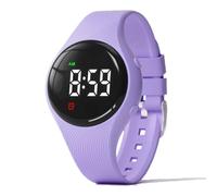 e-vibra Montre d'apprentissage de la propreté - Montre vibrante silencieuse et résistante à l'eau - Montre de rappel médicale rechargeable - avec alarme et écran de verrouillage, violet