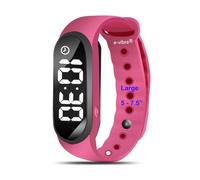 E-vibra Montre d'Apprentissage de la Propreté - Silencieuse et Vibrante pour Enfants et Adultes - Alarme Médicamenteuse - Minuteur (Rose Vif - Taille L)