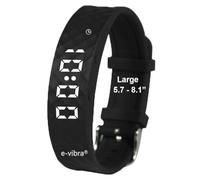 e-vibra Montre d'entraînement au pot - Alarme vibrante silencieuse - Avec minuterie et 15 alarmes quotidiennes (noir - Large)