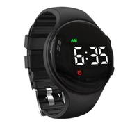 e-vibra Montre vibrante avec alarme de rappel silencieuse - avec plusieurs alarmes et verrouillage, noir, Moderne