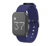 e-vibra Montre vibrante rechargeable avec alarme silencieuse et rappel de pilule - avec 8 messages de rappel personnalisés (bleu foncé, taille S)