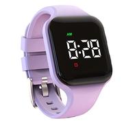 e-vibra résistant à l'eau Vibration réveil Montre de Charge 15 réveil Montre avec écran de Verrouillage comme Une Montre d'entraînement de Toilette (Purple Square)