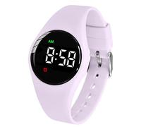e-vibra résistant à l'eau vibration réveil montre de charge 15 réveil montre avec écran de verrouillage comme une montre d'entraînement de toilette (Purple Round)