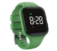 e-vibra résistant à l'eau Vibration réveil Montre de Charge 15 réveil Montre avec écran de Verrouillage comme Une Montre d'entraînement de Toilette (Green Square)